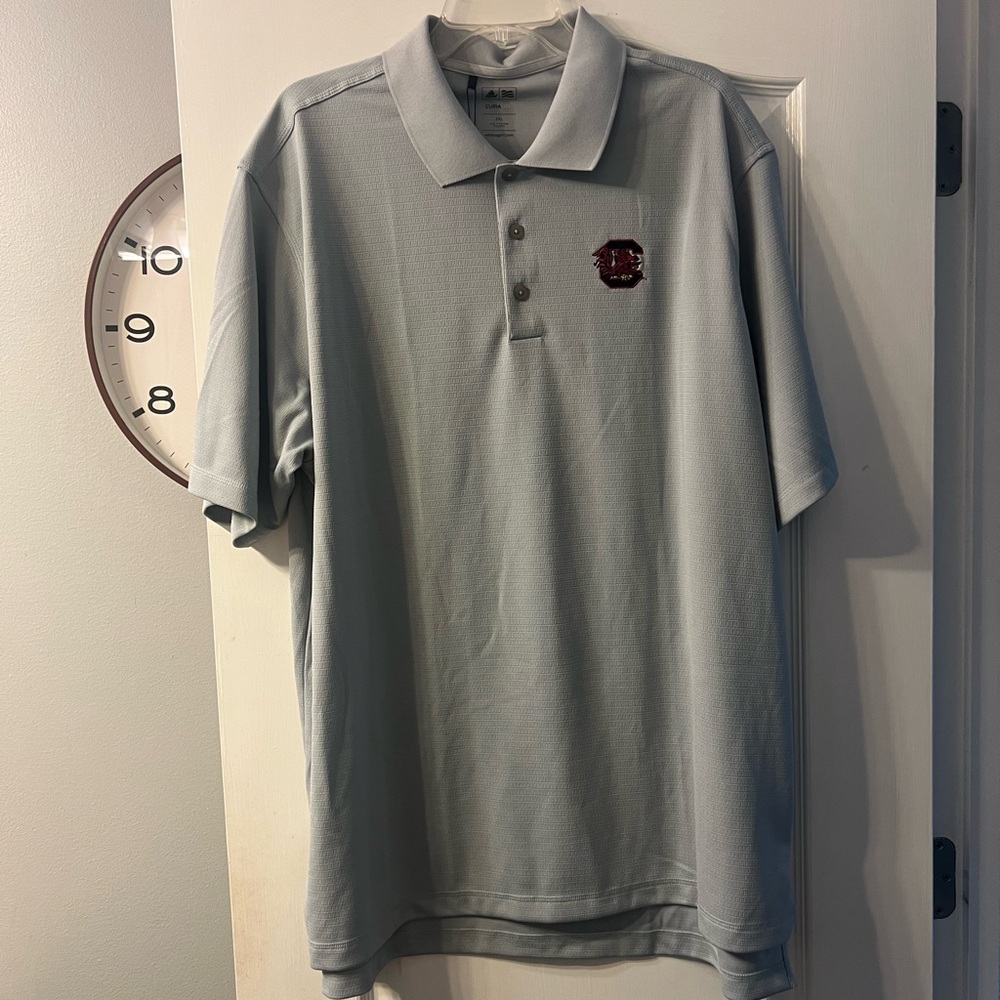 NWT Adidas Climalite light gray Gamecocks shirt size 2XL